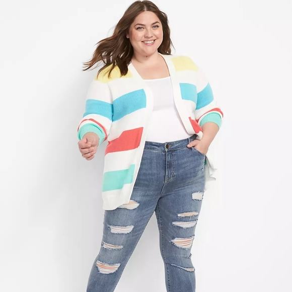 Lane Bryant Colorful Cardigan Sweater. Nwt. 22/24 - Picture 1 of 7